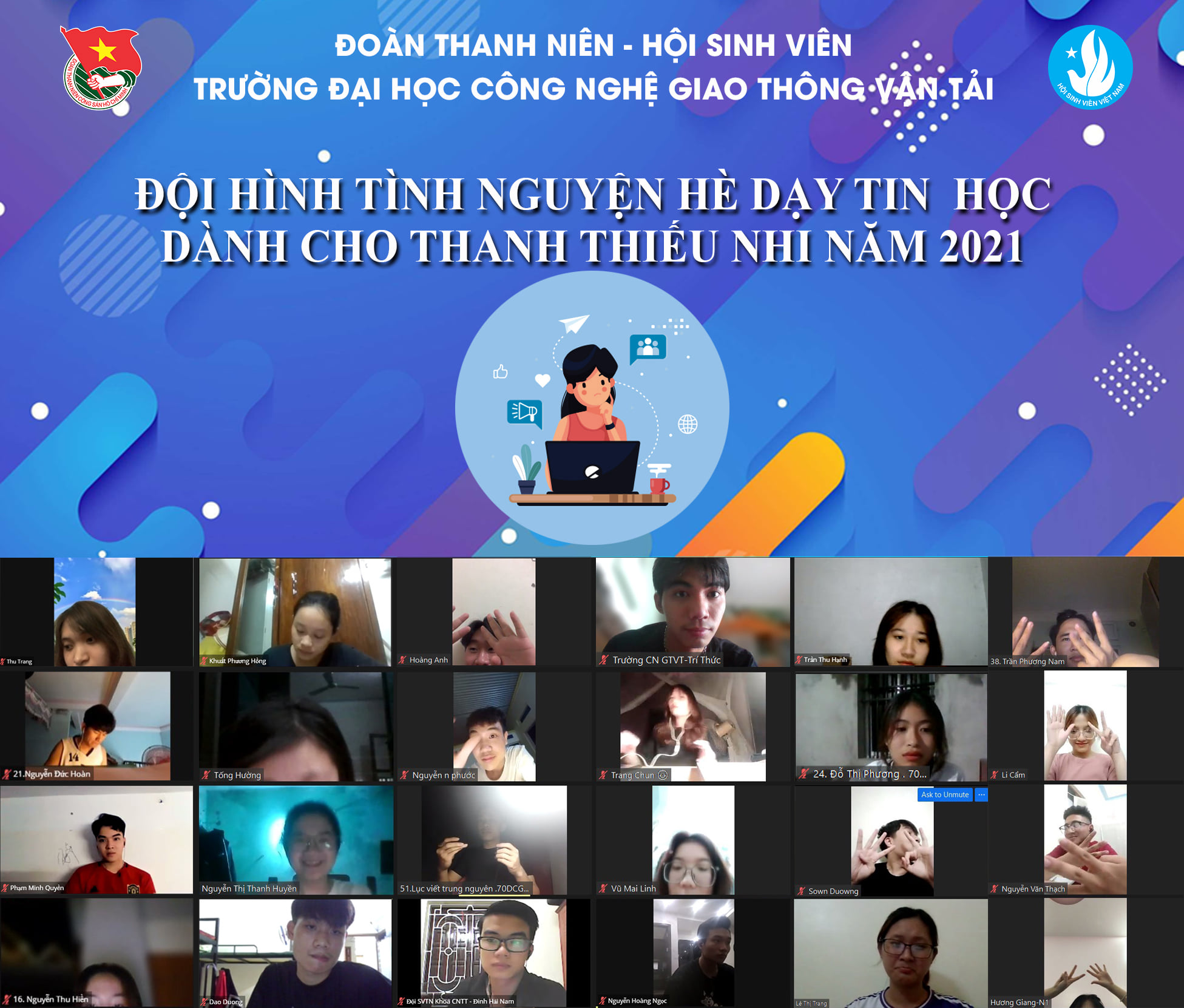 CHIẾN DỊCH THANH NIÊN TÌNH NGUYỆN HÈ 2021 ĐỘI HÌNH DẠY TIN HỌC CHO THANH THIẾU NHI