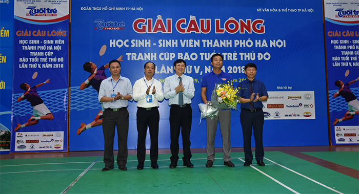 Đoàn Vận động viên UTT tham dự Giải cầu lông học sinh - sinh viên Hà Nội - Cúp báo Tuổi trẻ Thủ đô