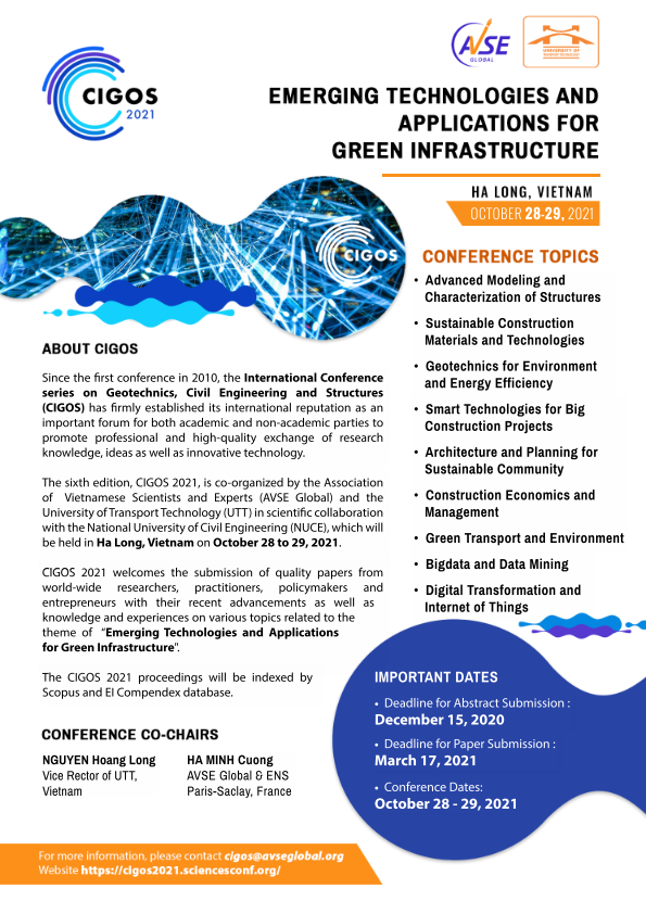 Thư mời viết bài tham gia Hội nghị khoa học quốc tế CIGOS 2021