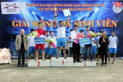 Bế mạc giải bóng đá sinh viên cơ sở đào tạo Thái Nguyên năm 2015