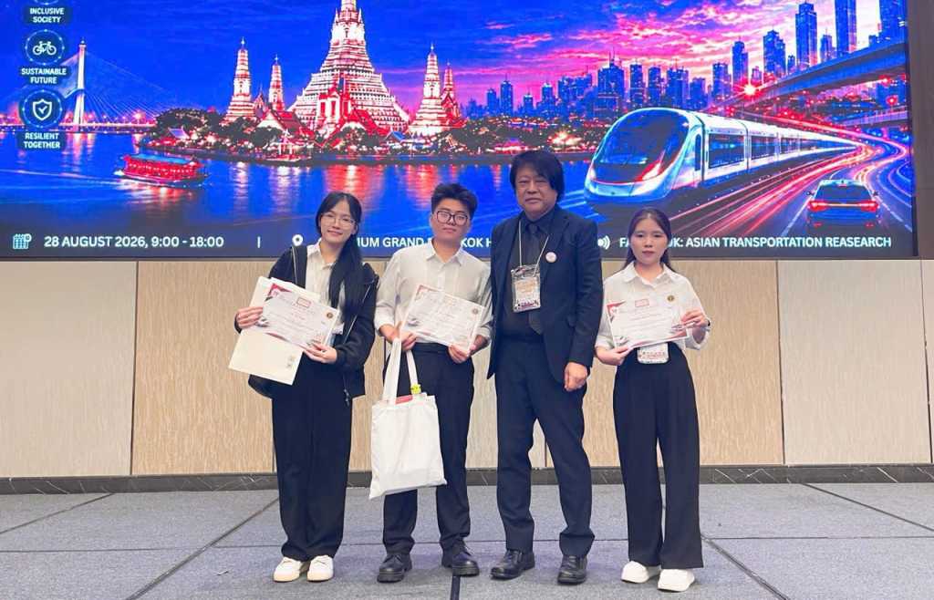 Từ bài tập lớn đến diễn đàn khoa học quốc tế: Sinh viên UTT tự tin báo cáo tại Hội nghị ATRANS 2026 tại Thái Lan