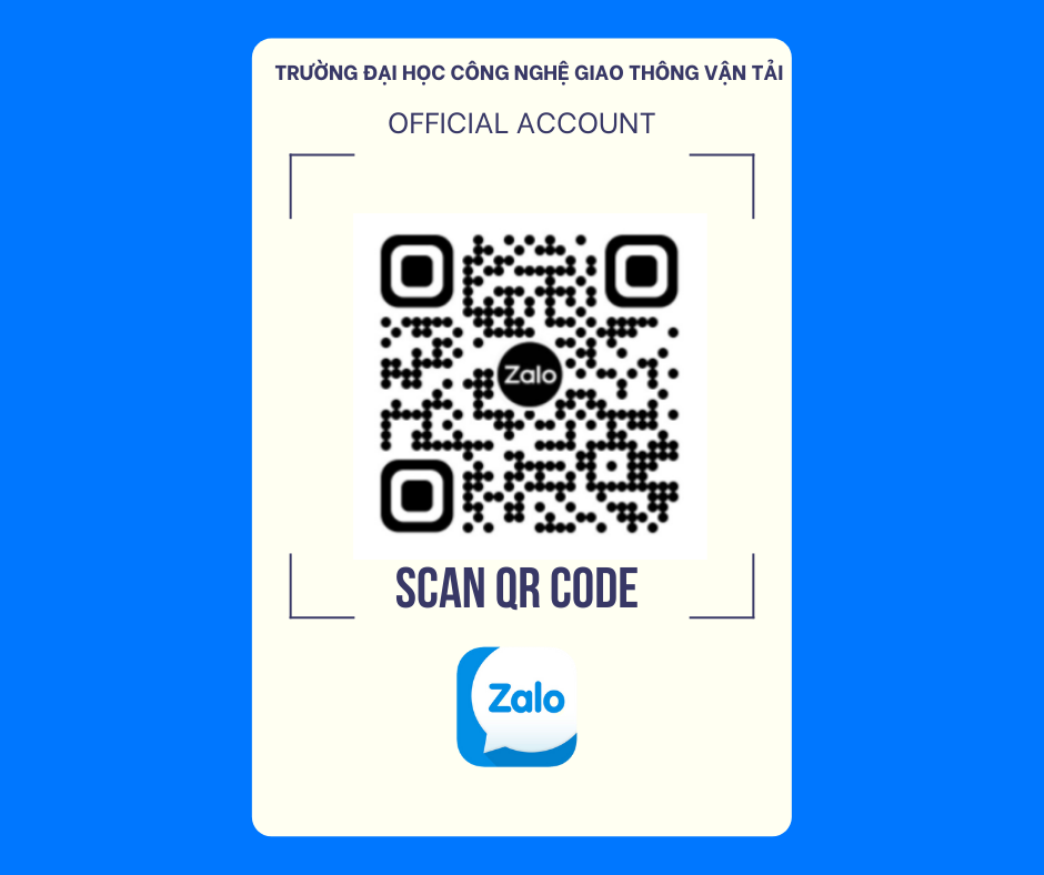 ZALO OFFICIAL ACCOUNT - ĐẠI HỌC CÔNG NGHỆ GTVT